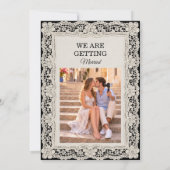 Faire-part de mariage Chocolate Black Lace Old Mon (Dos)