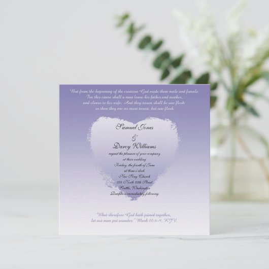 Faire-part de mariage chrétien (Debout devant)