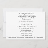 Faire-part de mariage chrétien catholique (Dos)