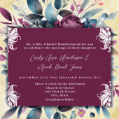 Faire-part de mariage chrétien Deep Plum