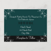 Faire-part de mariage chrétien Deep Teal (Dos)