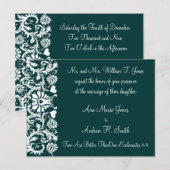 Faire-part de mariage chrétien Deep Teal (Devant / Derrière)