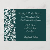 Faire-part de mariage chrétien Deep Teal (Dos)