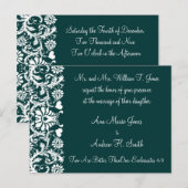 Faire-part de mariage chrétien Deep Teal (Devant / Derrière)