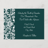 Faire-part de mariage chrétien Deep Teal (Dos)