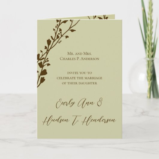 Faire-Part de Mariage Chrétien-Deux Deviendront Un (Devant)