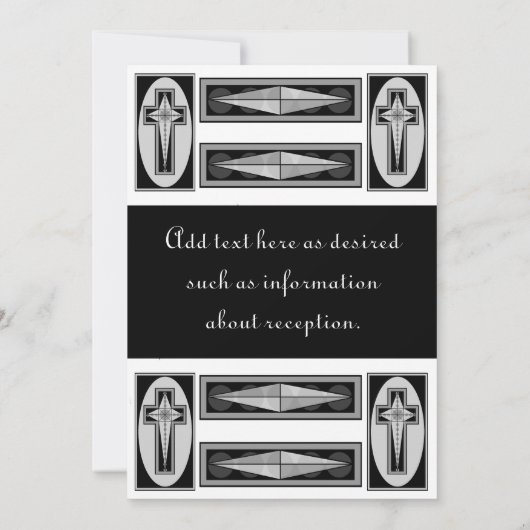 Faire-part de mariage chrétien formel (Dos)