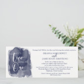 Faire-part de mariage chrétien - marine (Debout devant)