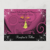 Faire-part de mariage chrétien Plum Cala Lily (Dos)