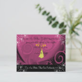 Faire-part de mariage chrétien Plum Cala Lily (Debout devant)