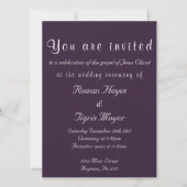 Faire-part de mariage chrétien simple (Devant)