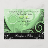 Faire-part de mariage chrétien vert Cala Lily (Dos)