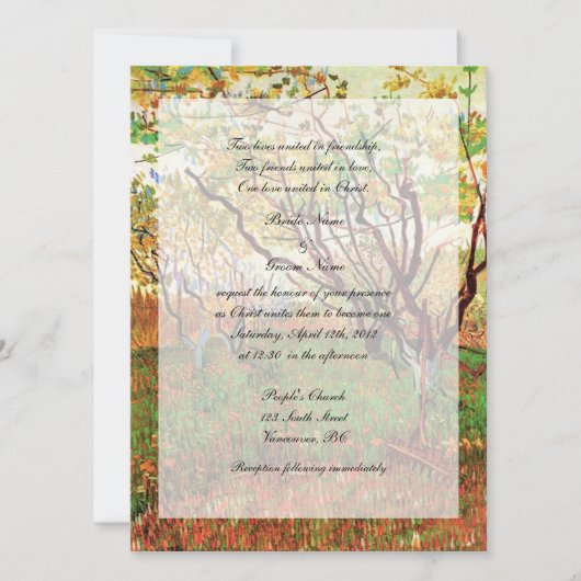 Faire-part de mariage chrétienne (Devant)