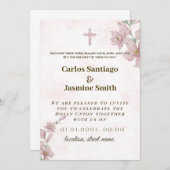 Faire-part de mariage chrétienne (Devant / Derrière)