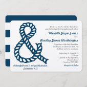 Faire-part de mariage chrétienne nautique (Devant / Derrière)