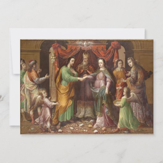 Faire-part de mariage chrétienne traditionnelle (Devant)