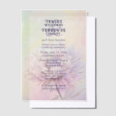 Faire-part de mariage chrysanthème rose violet (Compenser)