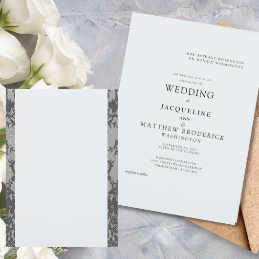 Faire-part de mariage Ciels bleus & Dentelle