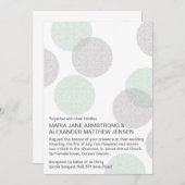 Faire-part de mariage circulaire de style Letterpr (Devant / Derrière)