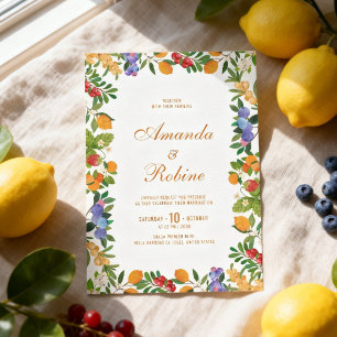 Faire-part de mariage Citron Citrus