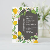 Faire-part de Mariage Citron Citrus (Debout devant)