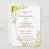 Faire-part de mariage Citron Squeeze 10e anniversa (Dos)