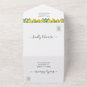 Faire-part de mariage Citrons Rustiques tout en un (Dehors)