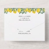 Faire-part de mariage Citrons Rustiques tout en un (Verso)