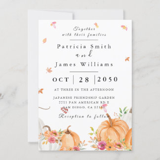 Faire-part de mariage citrouille