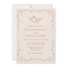 Faire-part de mariage Citrouille en Terracotta