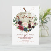 Faire-part de mariage citrouille - Mariage de auto (Debout devant)