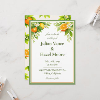 Faire-part de mariage Citrus Garden Orange & Lemon