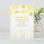 Faire-part de mariage Citrus Stripes (Debout devant)