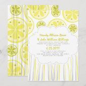 Faire-part de mariage Citrus Stripes (Devant / Derrière)