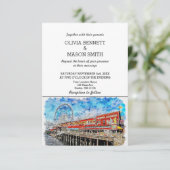 Faire-part de mariage Cityscape de Seattle Wa Skyl (Debout devant)