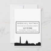 Faire-part de mariage Cityscape de Washington DC S (Devant)