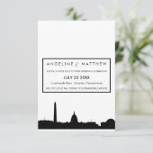 Faire-part de mariage Cityscape de Washington DC S (Debout devant)