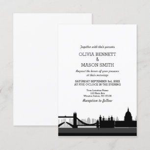 Faire-part de mariage Cityscape London Bridge
