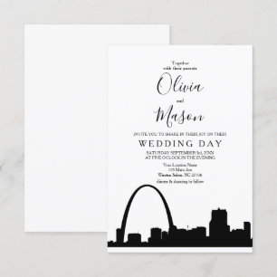 Faire-part de mariage Cityscape St Louis Skyline