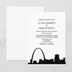 Faire-part de mariage Cityscape St Louis Skyline