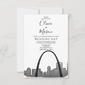 Faire-part de mariage Cityscape St Louis Skyline (Devant)