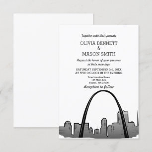 Faire-part de mariage Cityscape St Louis Skyline