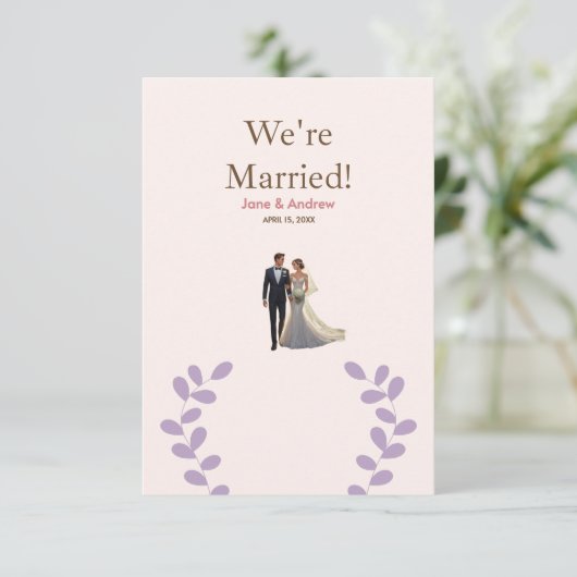 Faire-part de mariage claire et confortable, impri (Debout devant)