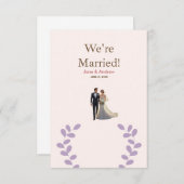 Faire-part de mariage claire et confortable, impri (Devant / Derrière)