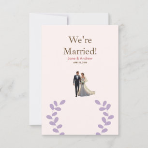 Faire-part de mariage claire et confortable, impri