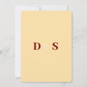 Faire-part de mariage classique (Dos)