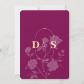 Faire-part de mariage classique (Dos)