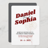 Faire-part de mariage classique (Devant / Derrière)