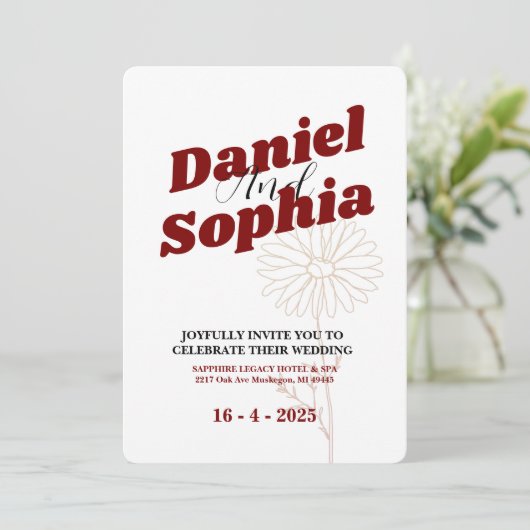 Faire-part de mariage classique (Debout devant)