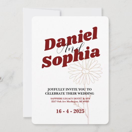 Faire-part de mariage classique (Devant)